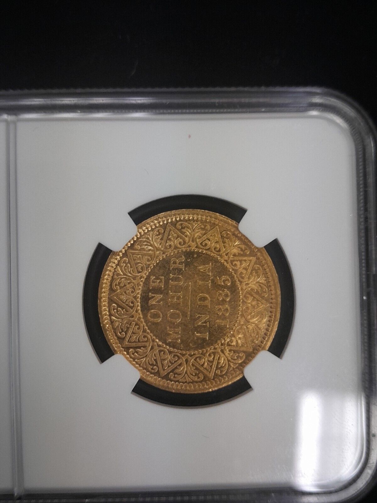 1885 C British India Mohur S & W - 6.13 NGC MS62 Gold Coin
