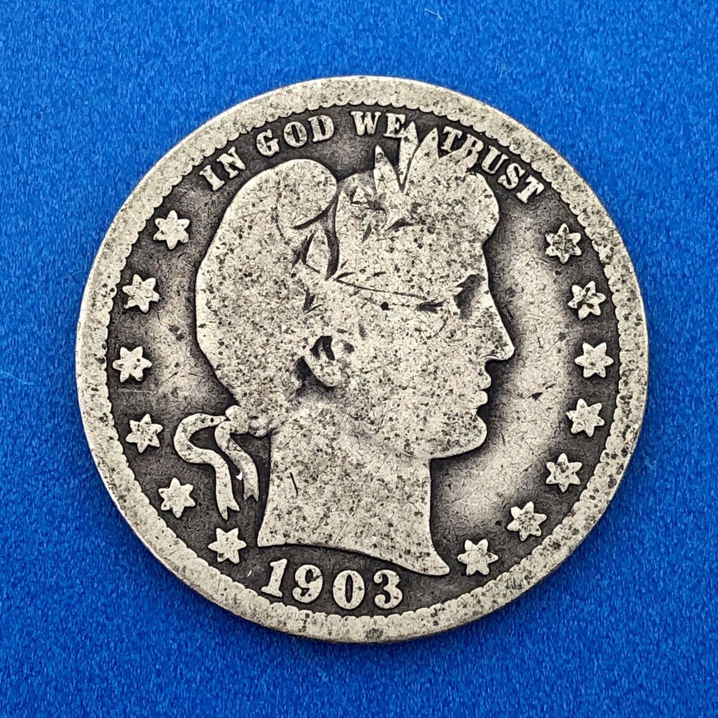 1903 O Silver Barber Quarter Better Key Date New Orleans Coin Rare Scarce