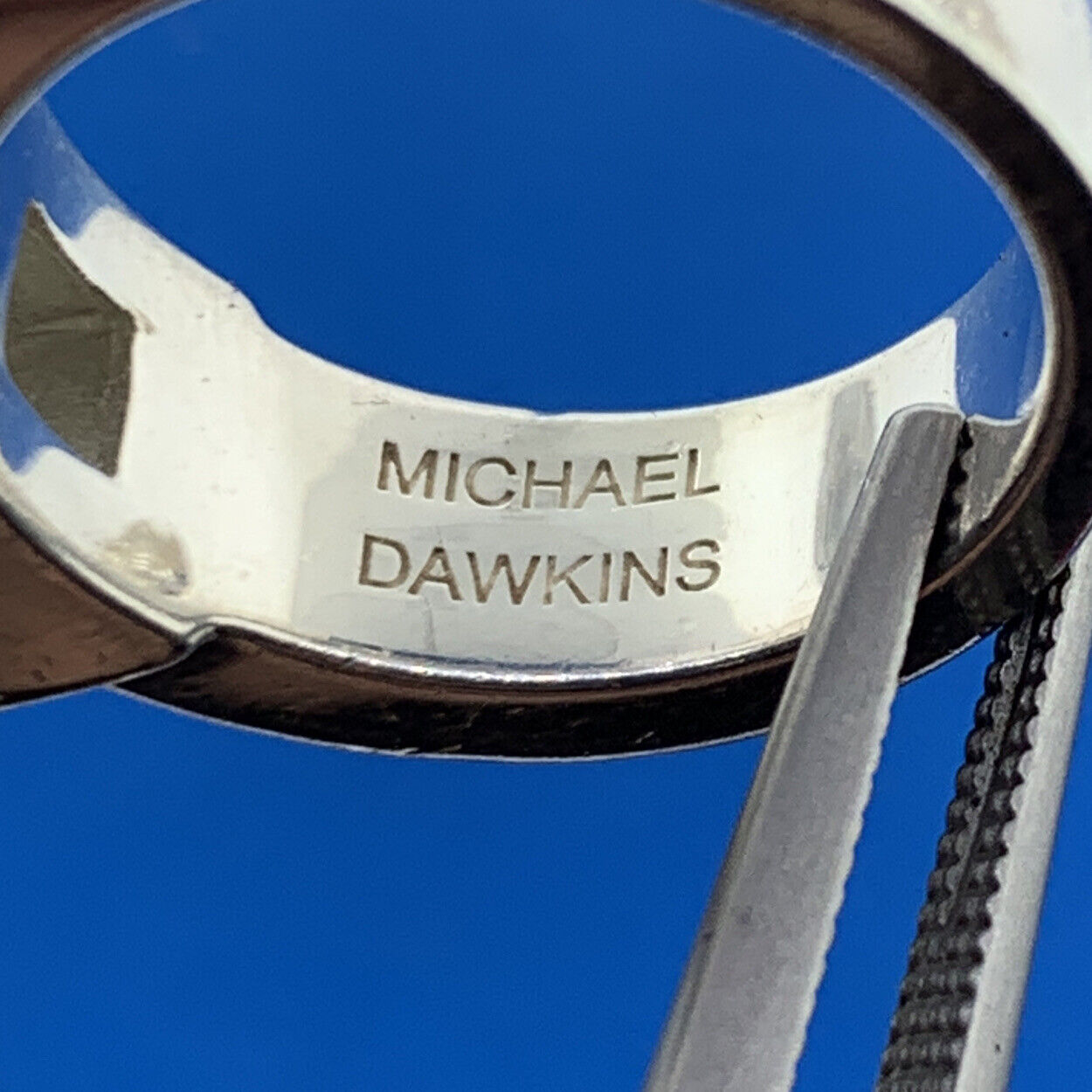 Michael Dawkins Sky Blue Topaz Russian Pattern Sterling Silver 925 Ring QVC