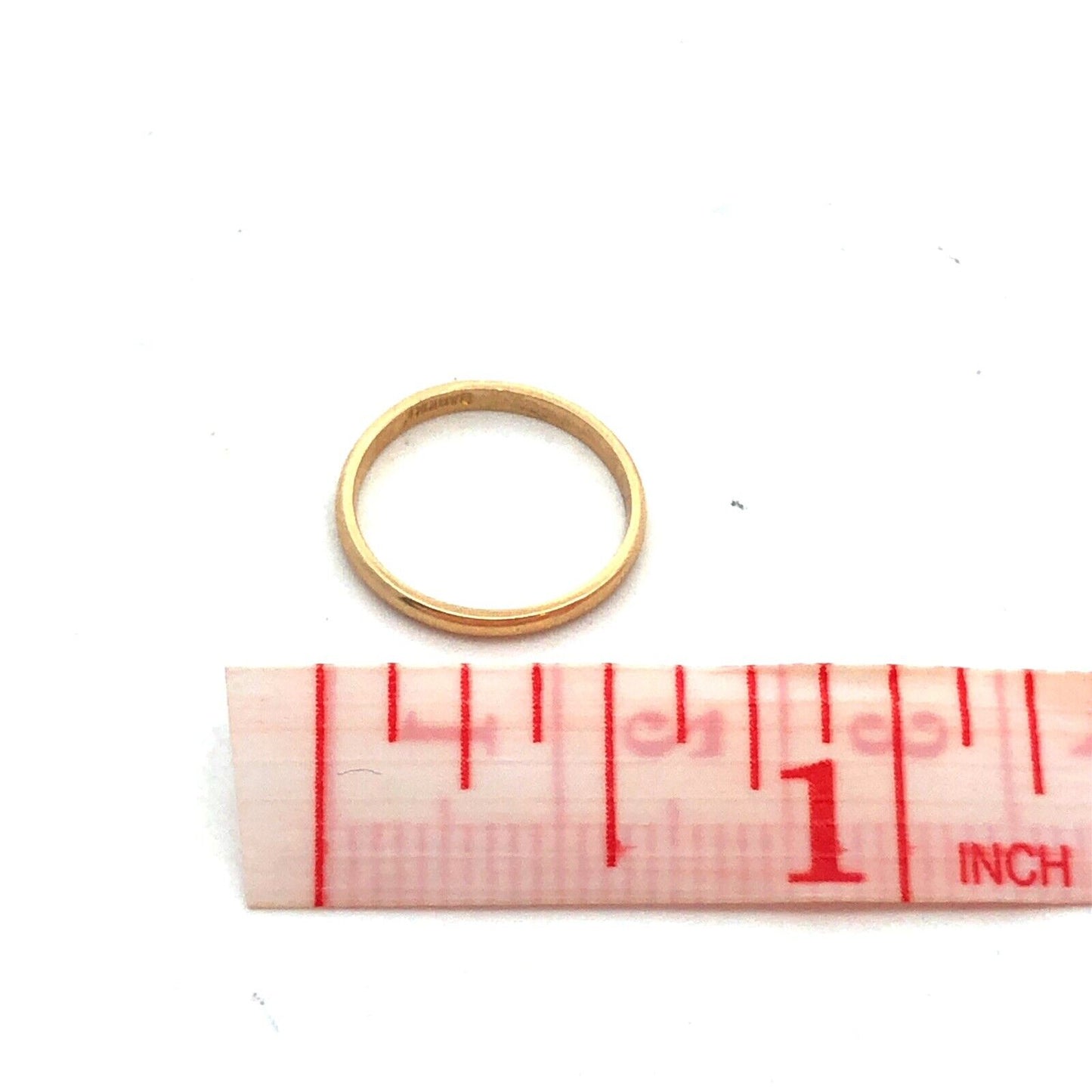 Designer BAB 10K Yellow Gold Childs Simple Stackable Pinky Band Ring