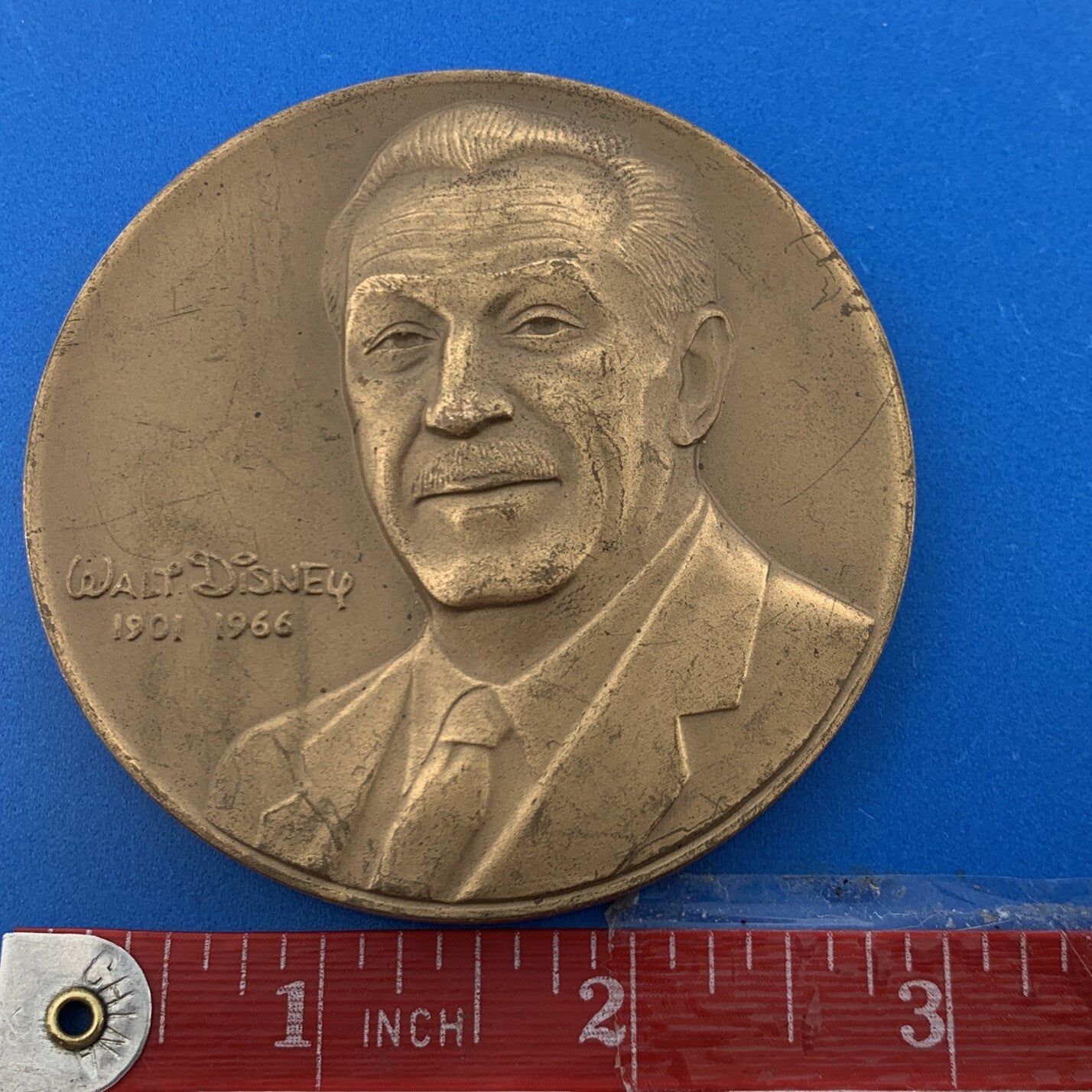 1968 Walt Disney Productions 1901-1966 Mickey Mouse Castle Bronze Medal Rare