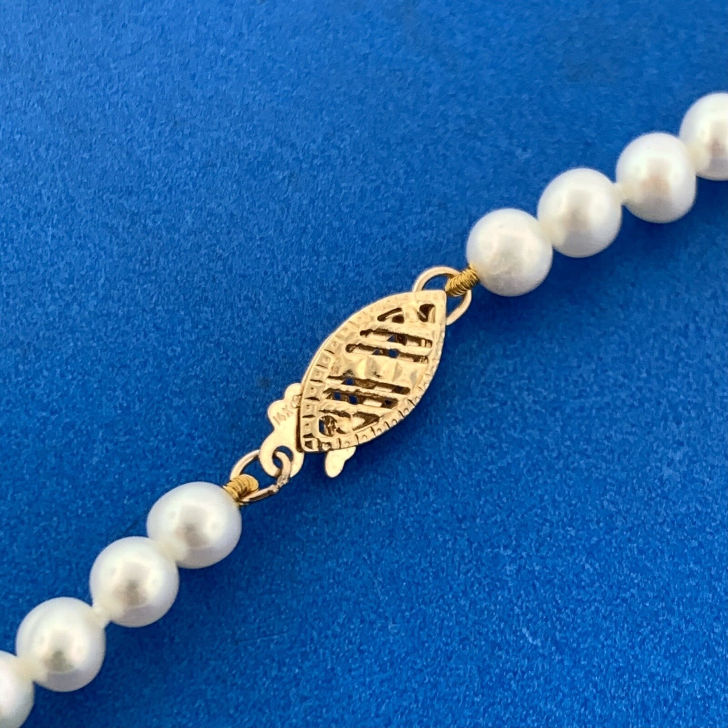 14K Yellow Gold Cultured Pearl Necklace Bracelet Stud Earrings Set