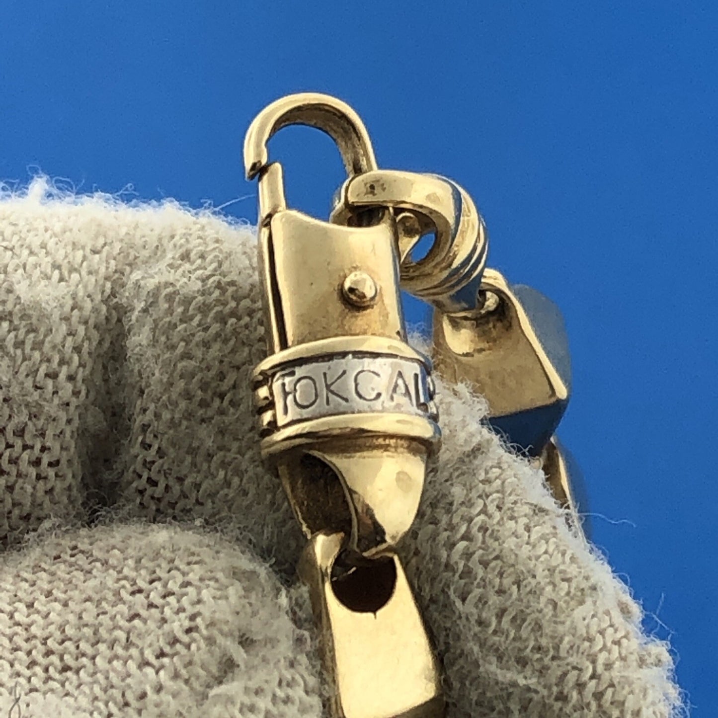 Cal 10k Yellow Gold Three-Dimensional Diamond Shaped Bead 27" Chain Necklace