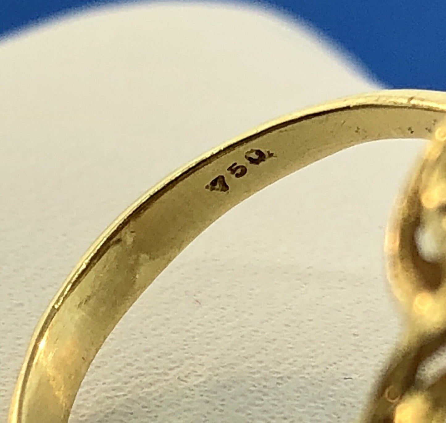 Vintage 18K Yellow Gold Ruby Emerald Pearl Christmas Tiered Dome Cocktail Ring