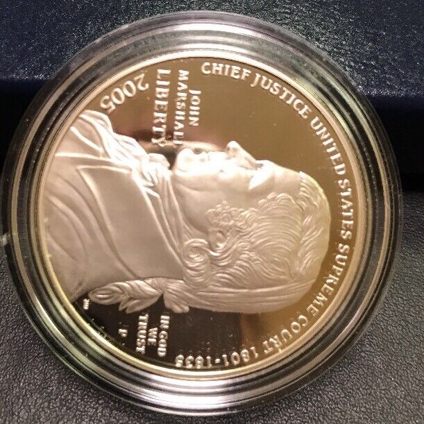 2005 P Chief Justice John Marshall Commemorative Proof Silver Dollar $1