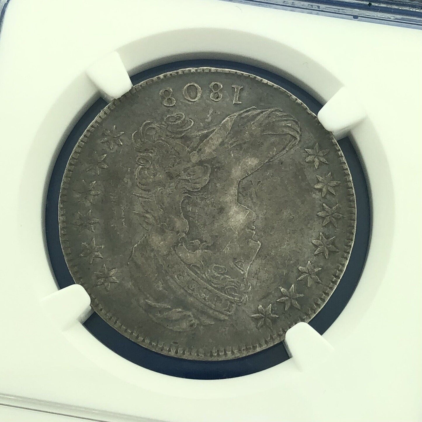 1808/7 Capped Bust Silver Half Dollar 50c Lettered Edge NGC VF30 O-101 Coin