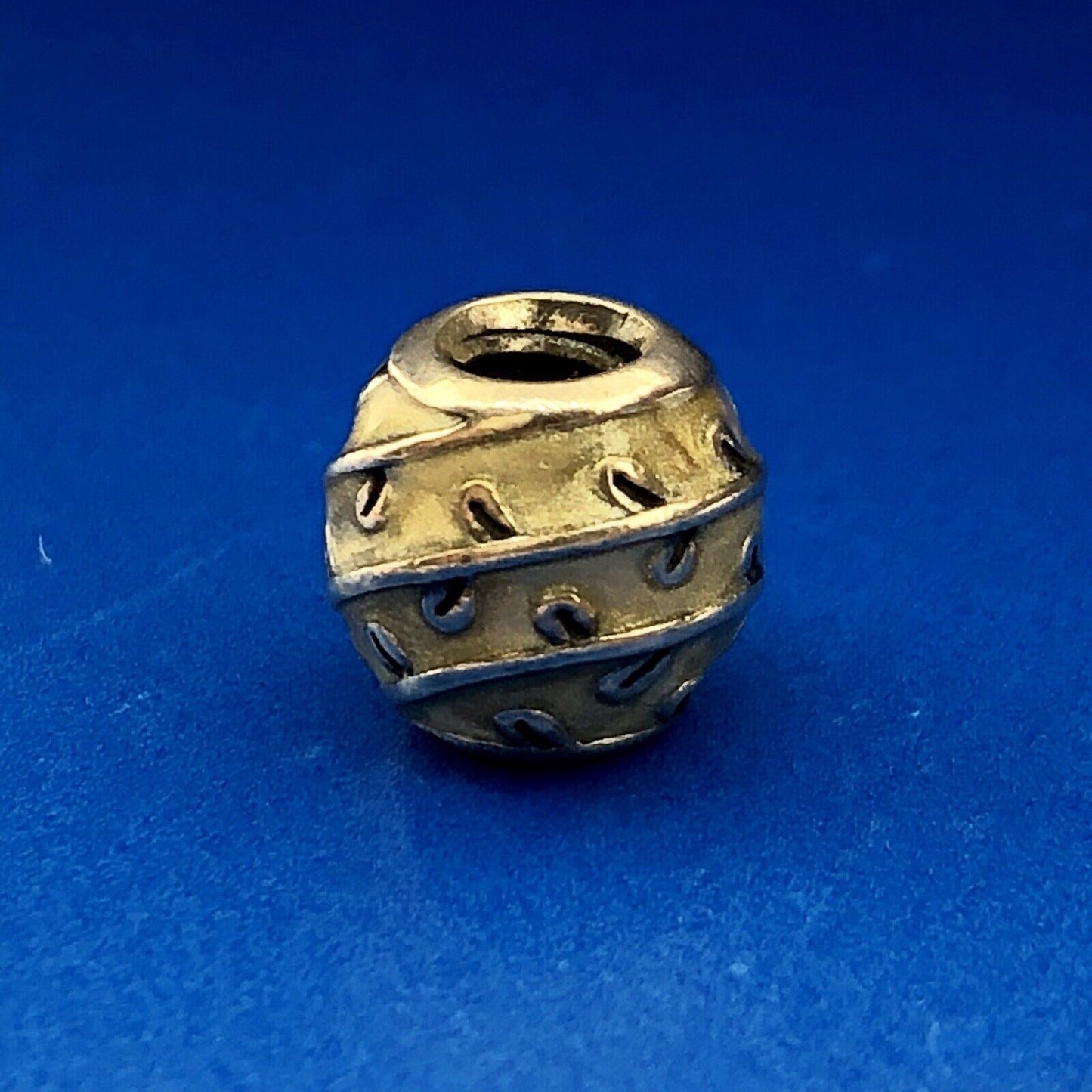 Genuine PANDORA ALE Sterling Silver Beige Enamel Vines Charm 790525EN19 Retired