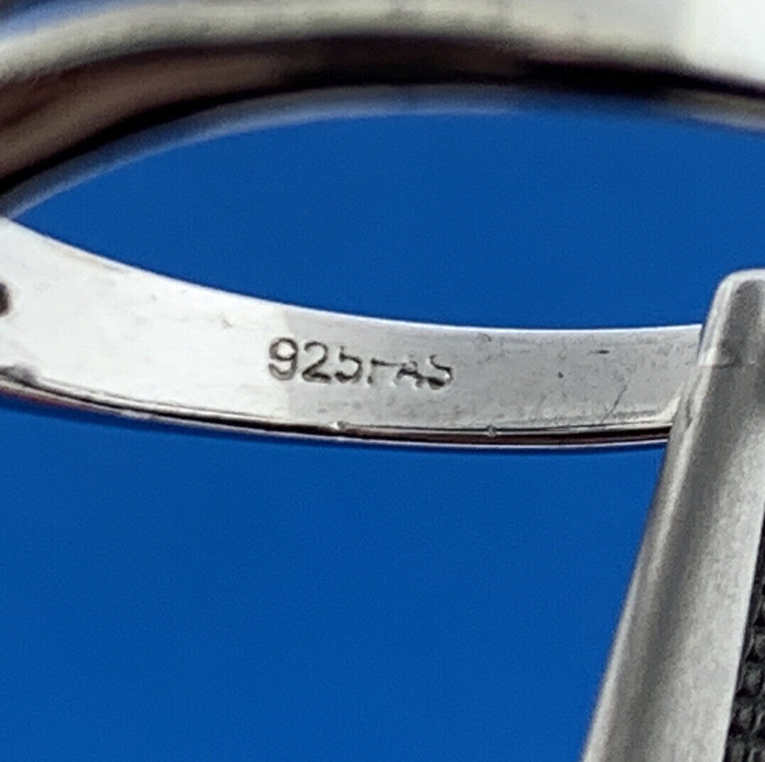 Designer FAS 925 Sterling Silver Brilliant Marquise Orange Cubic Zirconia Ring