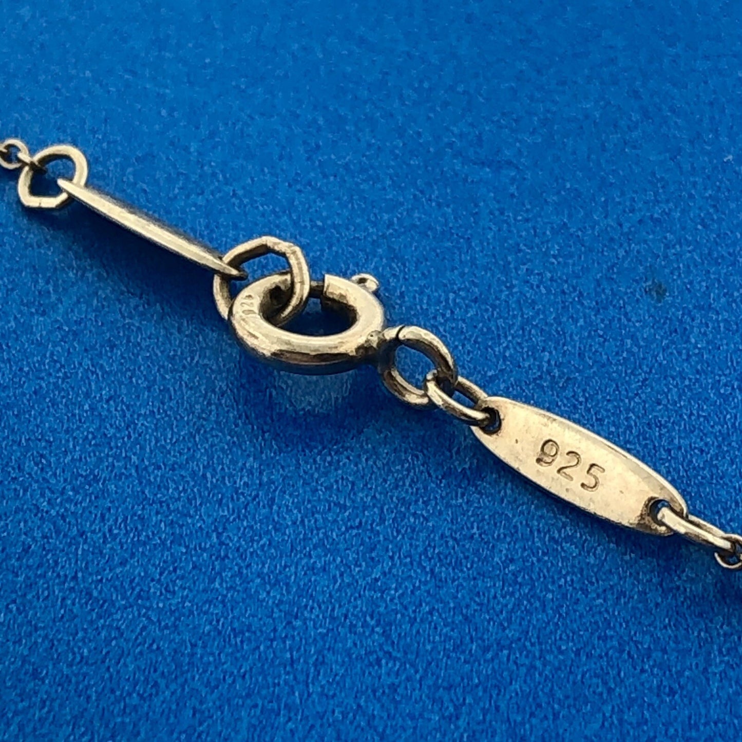 Tiffany & Co Elsa Peretti 925 Sterling Silver Nugget Bean Pendant Necklace