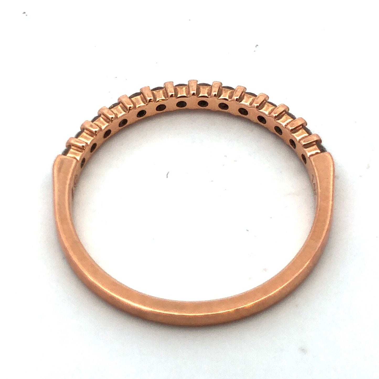 Designer 14K Rose Gold Diamond Stackable Infinity Eternity Anniversary Band Ring