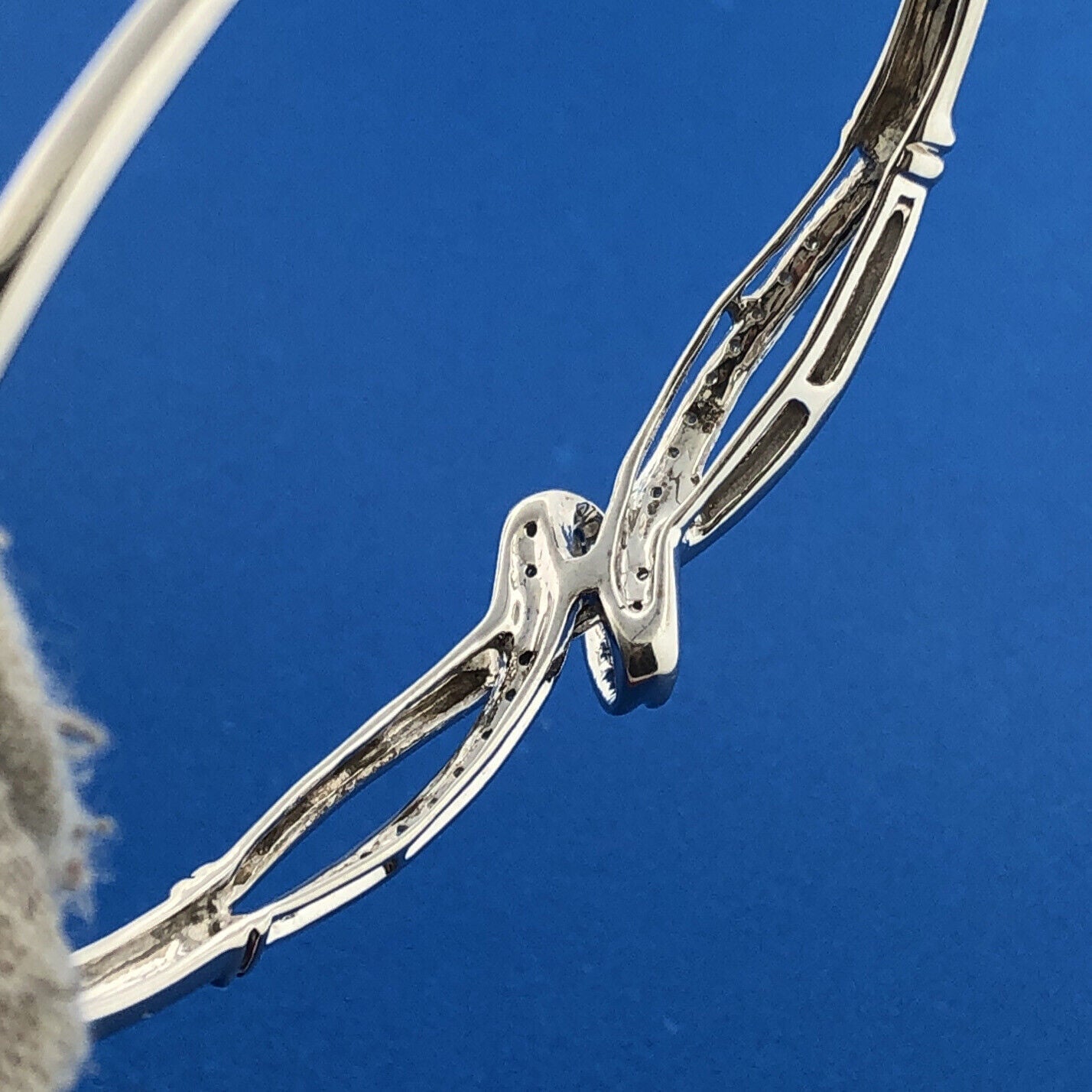 Gordon's Sterling Silver 925 Diamond Bangle Bracelet