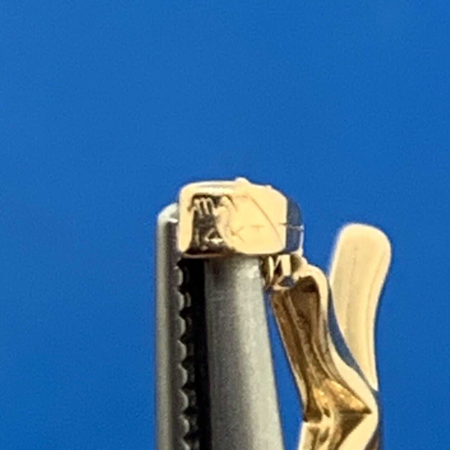 Designer 14K Yellow Gold Simplistic Modernist Cross Religious Necklace