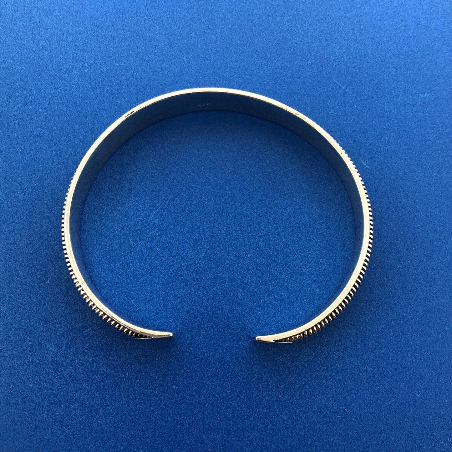 Designer Sterling Silver 925 Ribbed Cable Polished 3D Cuff Bracelet
