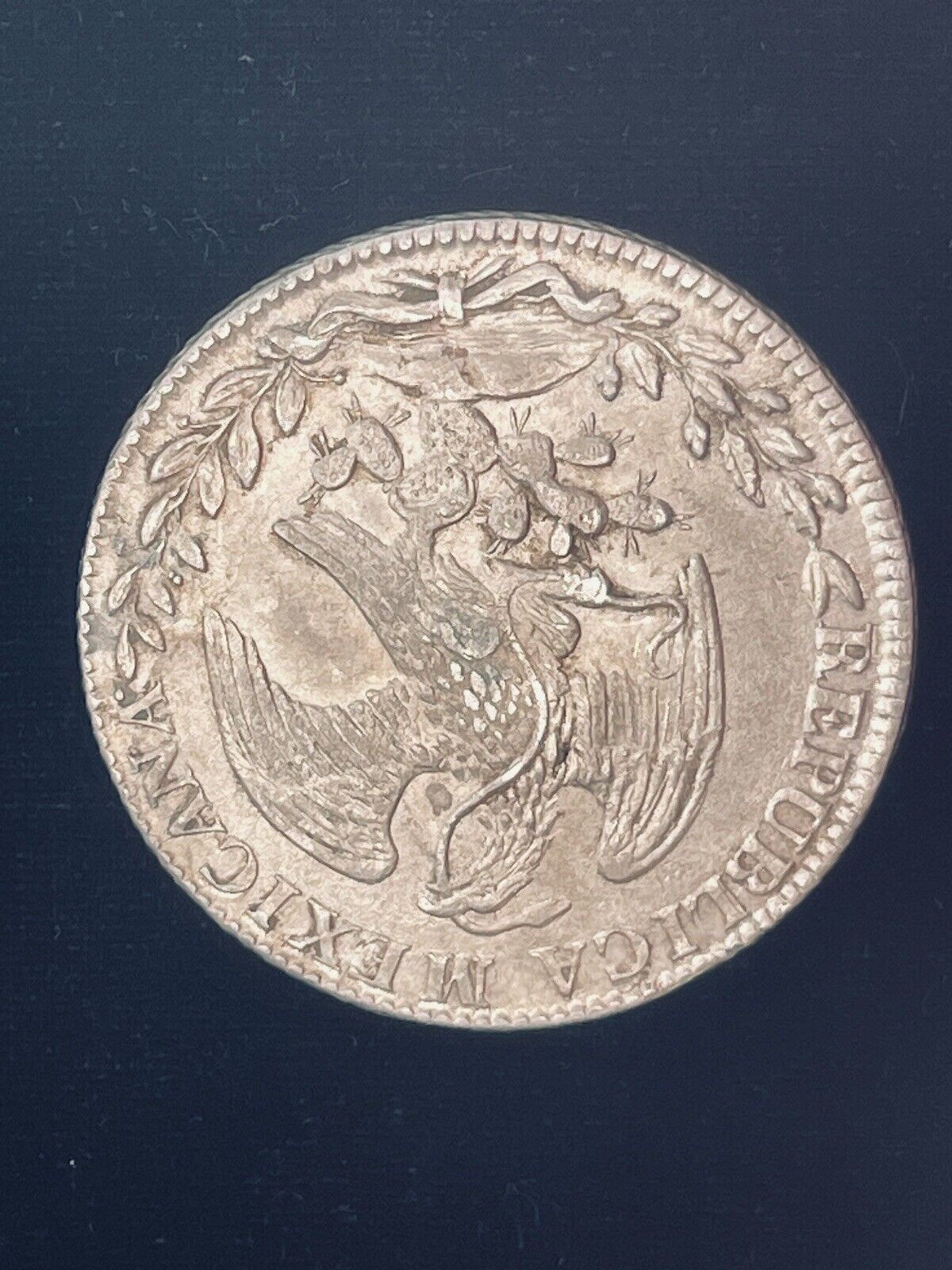1832 Go Guanajuato Mexico 8 Reales .903 Silver M.J. 3 Dots After Date Straight J