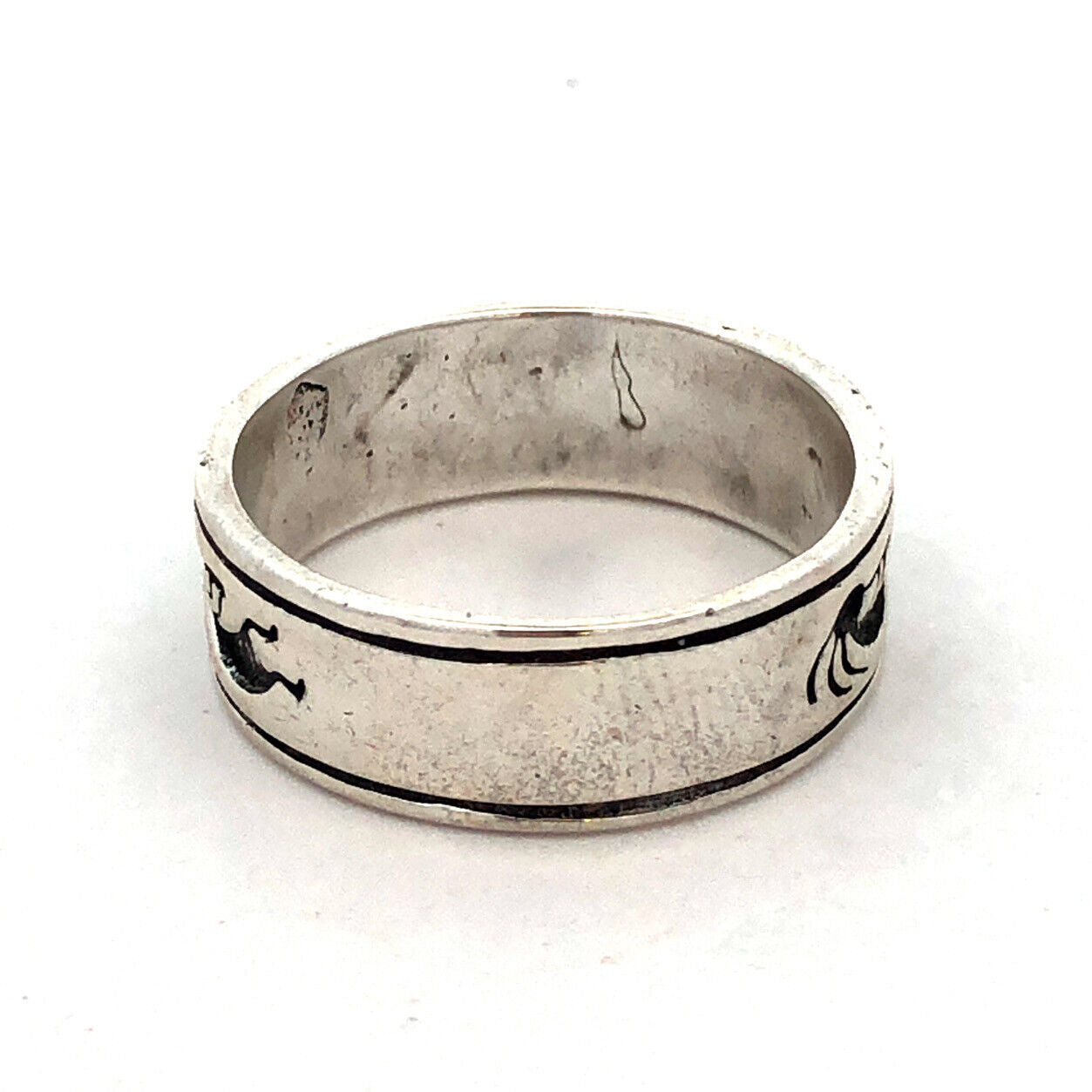 925 Sterling Silver Native American Shubes Manufacturing Kokopelli Band Ring