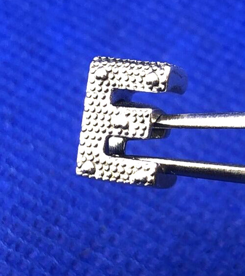 Pandora ALE 925 Sterling Silver Letter E Alphabet Bracelet Slide Charm 797459