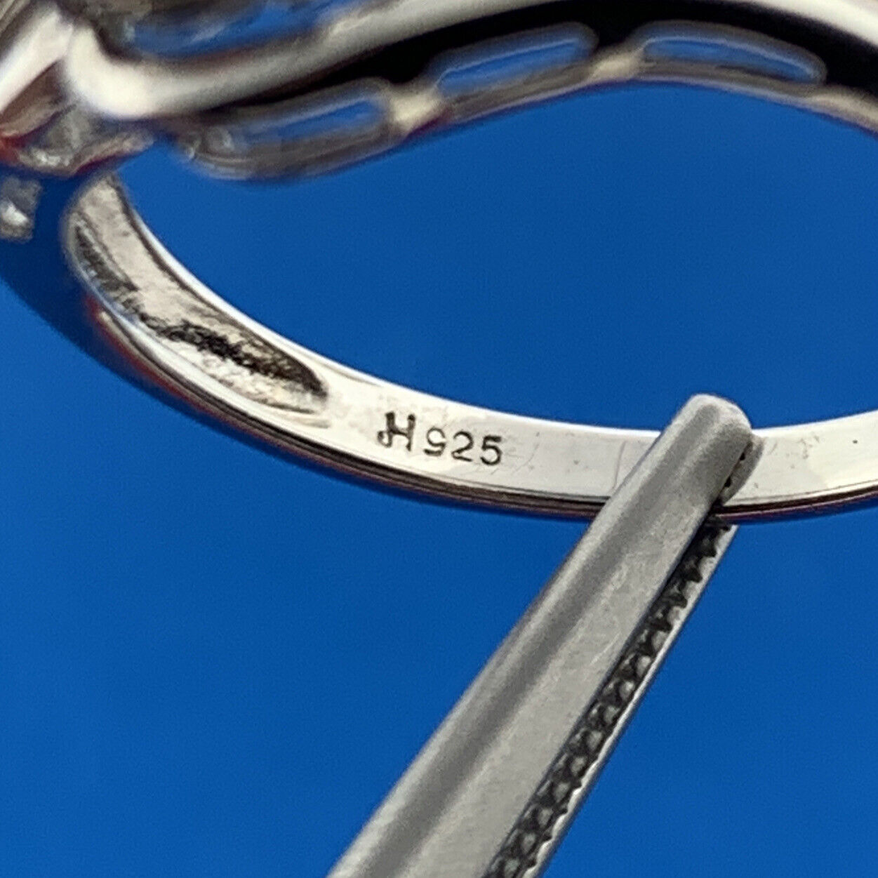 Designer Sterling Silver Oval Opal Cabochon White Topaz Accented Cocktail Ring