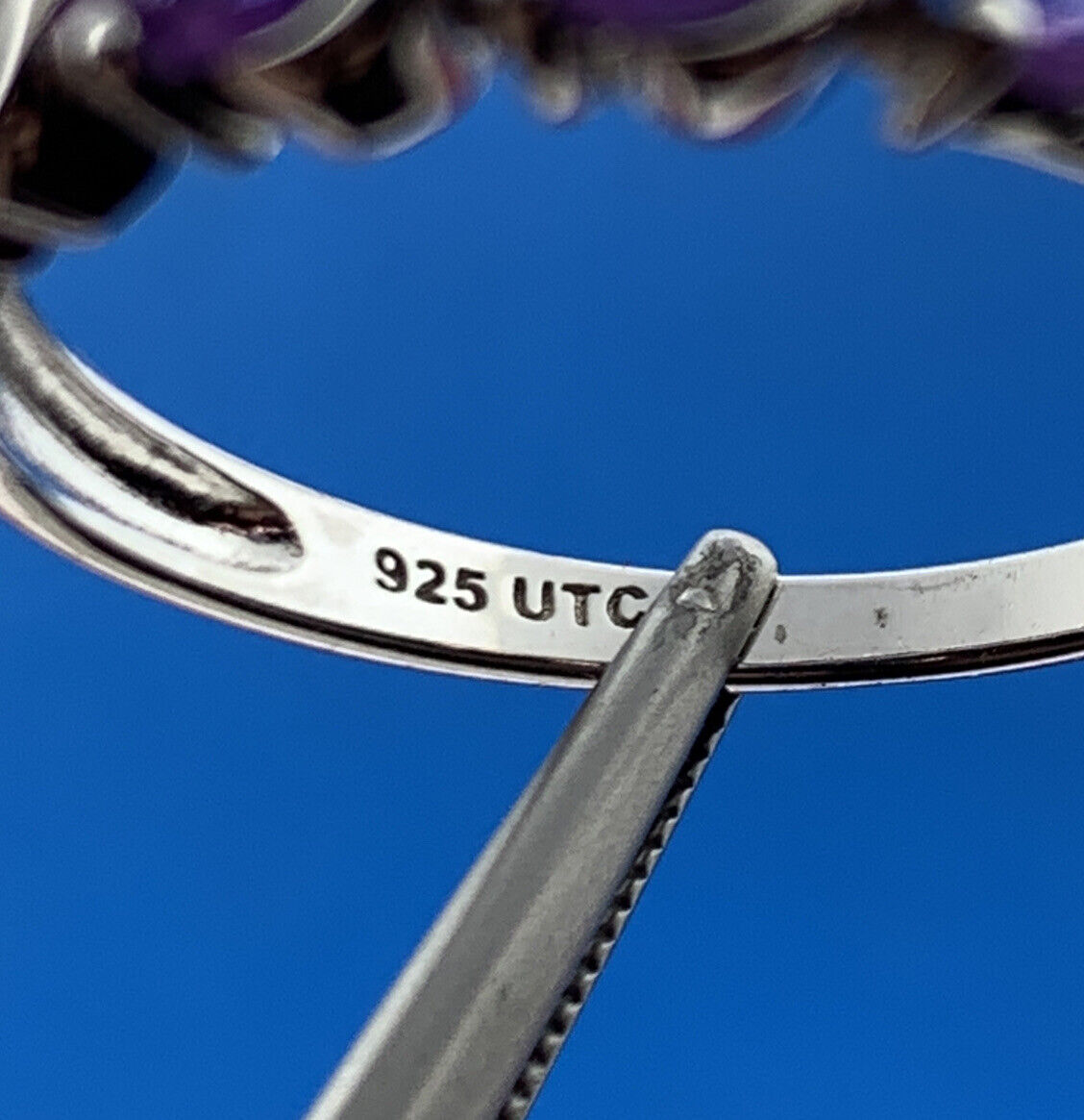 Designer Sterling Silver 925 Round Cut Light Purple Amethyst Prong Ring Size 11