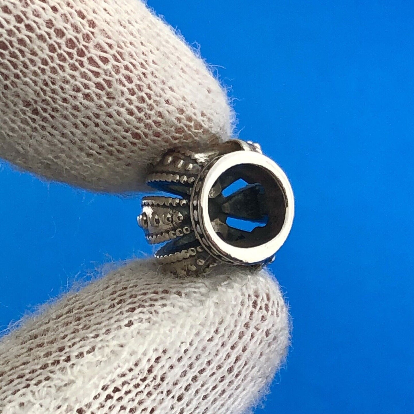 Stunning Sterling Silver 925 Retro Heraldic 6 Arch Royal Crown Charm