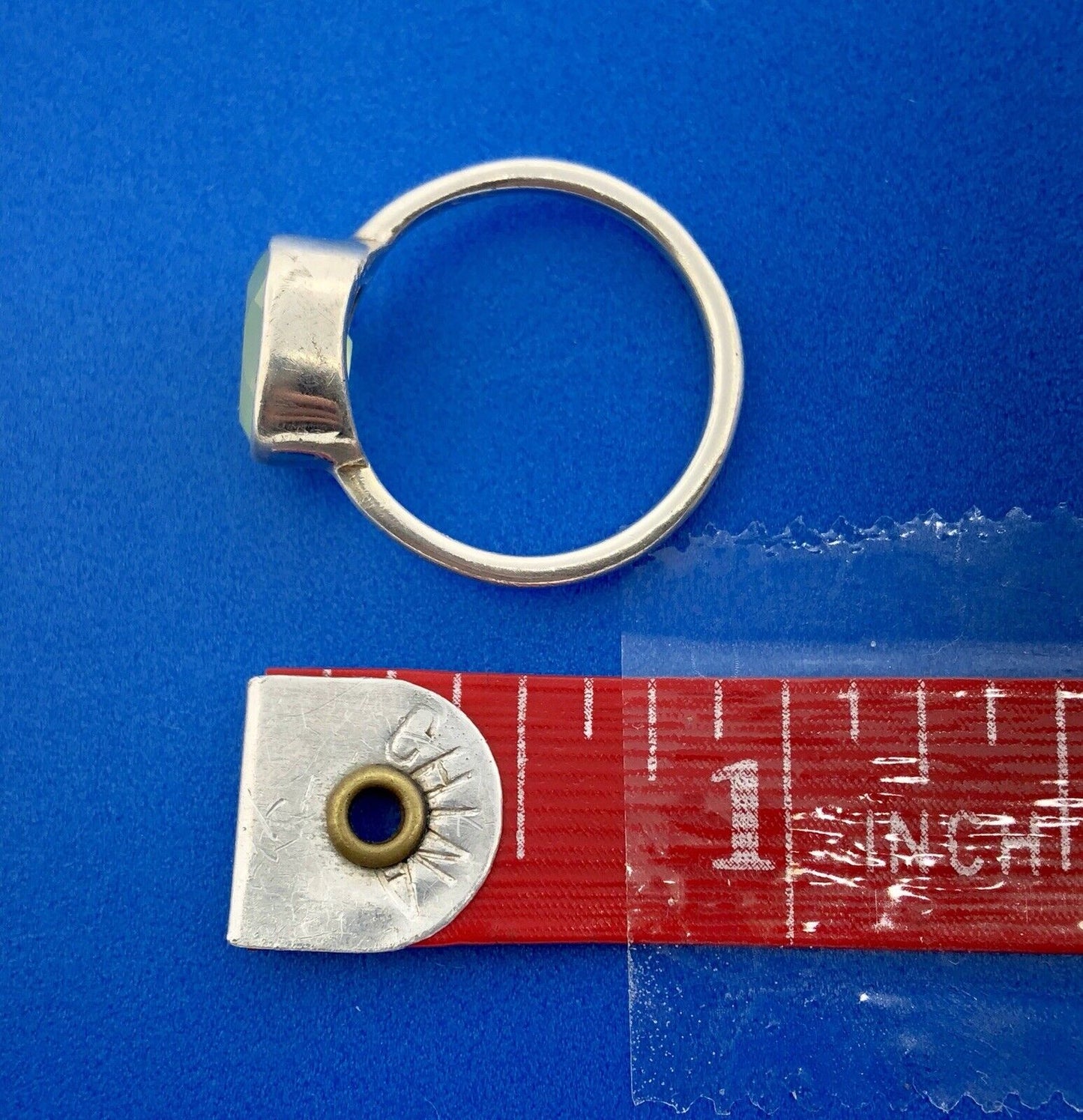 Designer Sterling Silver 925 Oval Green Aventurine Fashion Ring