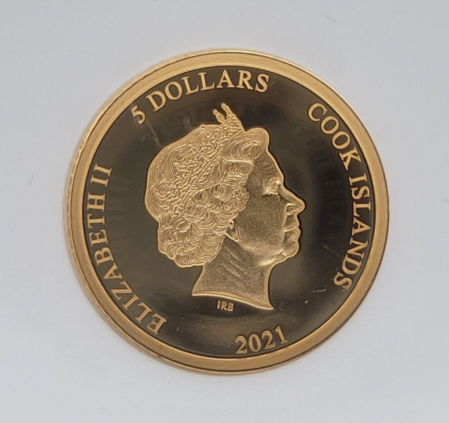 2021 $5 Cook Islands NGC PF70 Proof Cameo .999 Gold 1/2g Louisiana Brown Pelican