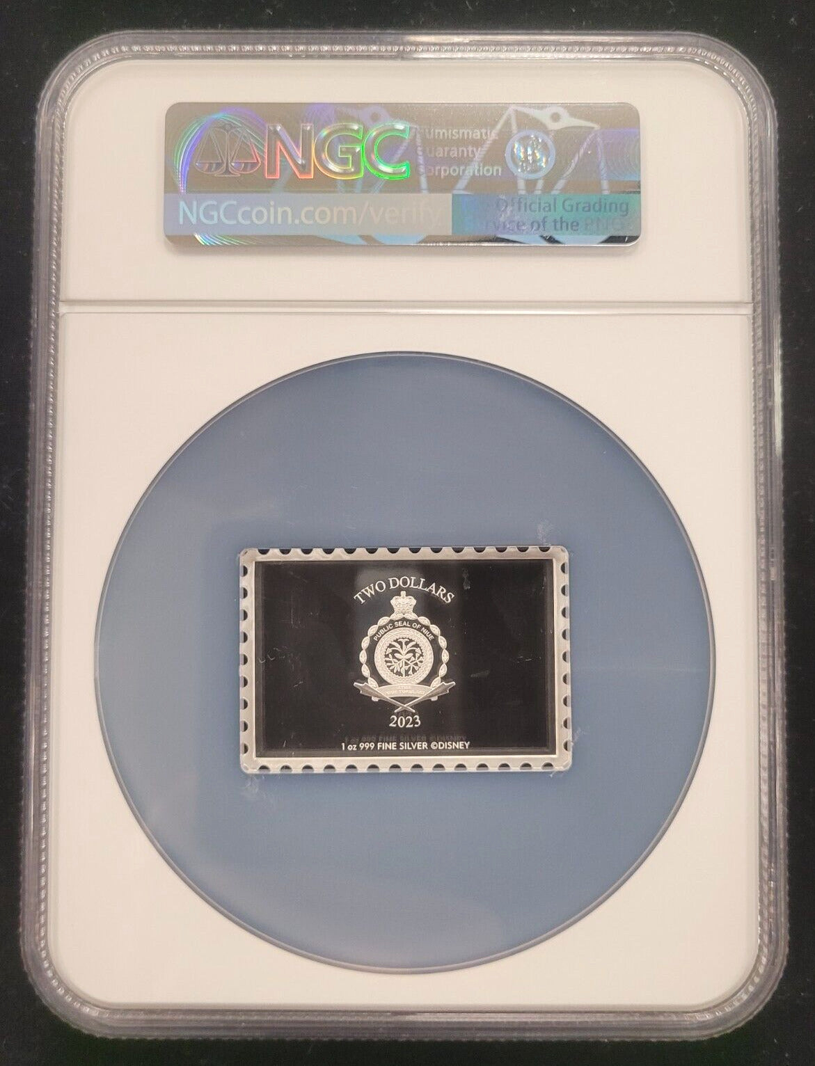 2023 $2 Niue NGC X Proof 9.9 Disney 100 World Stamp - Snow White 1oz .999 Silver
