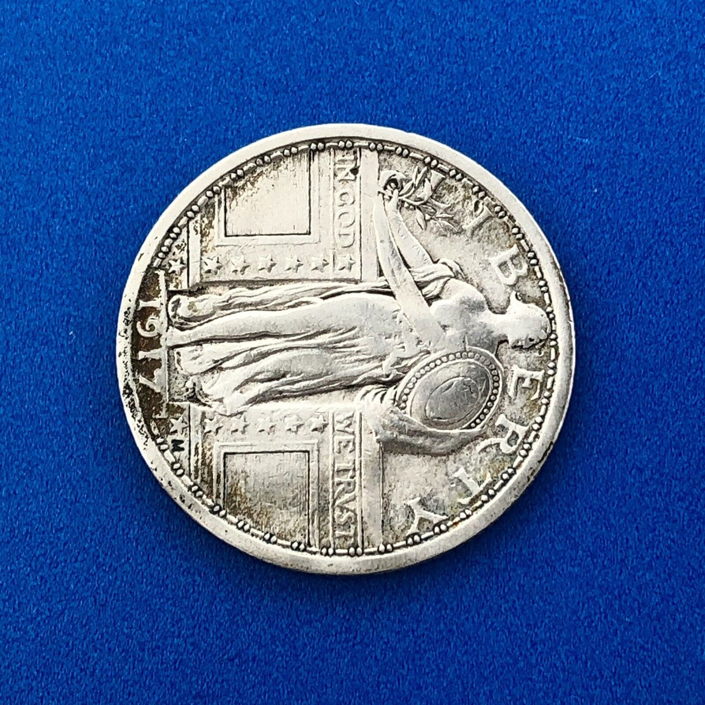 1917 P Standing Liberty Silver Quarter 25c Type 1 Philadelphia VF/XF Details