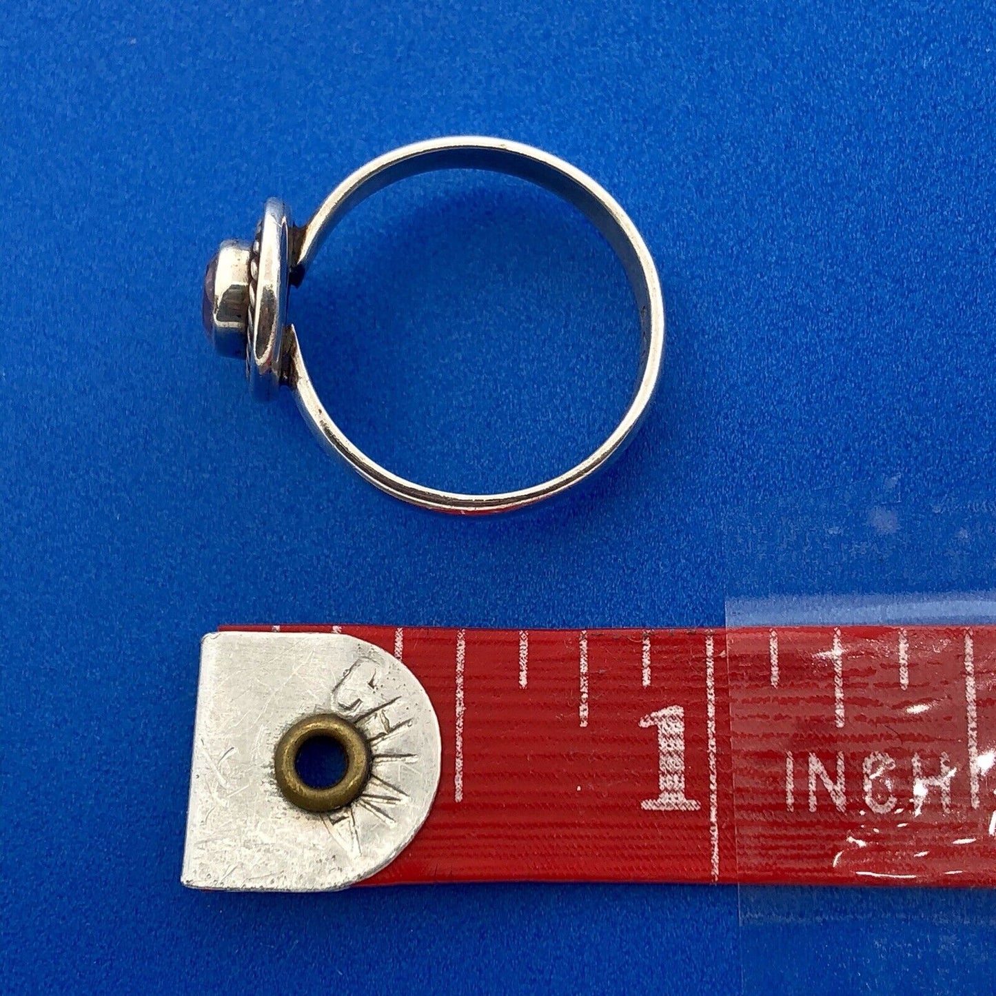 Retro Sterling Silver 925 Oval Amethyst February Anniversary Birthstone Ring