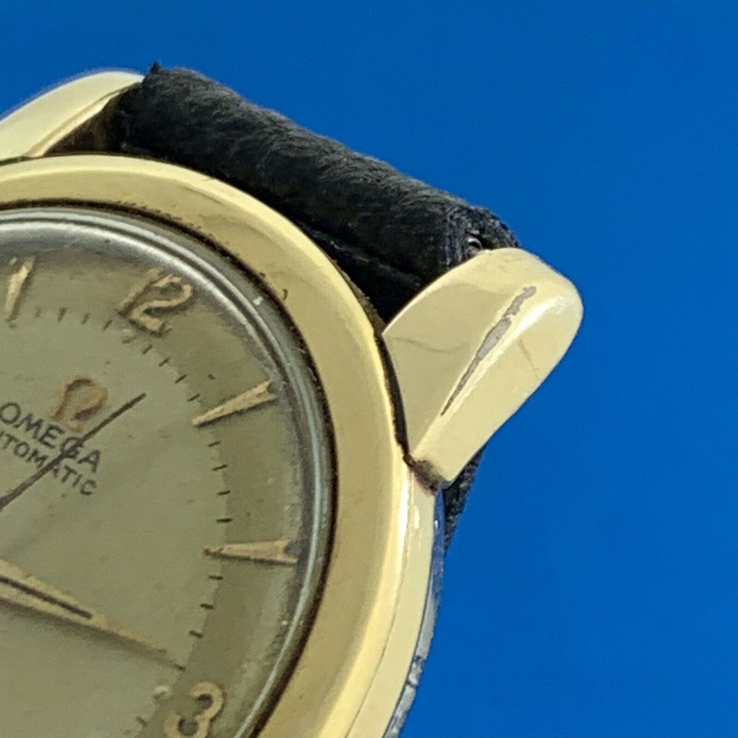 Mid Century Omega Automatic Seamaster Gold Toned Non Working Parts Only Watch