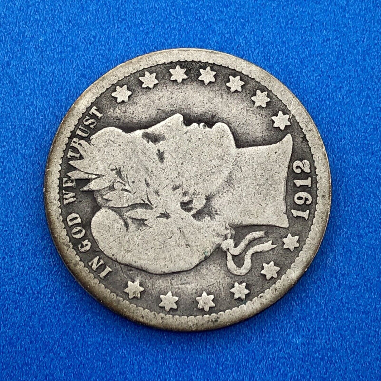 1912 P Silver Barber Quarter Better Key Date Philadelphia Coin Rare Scarce