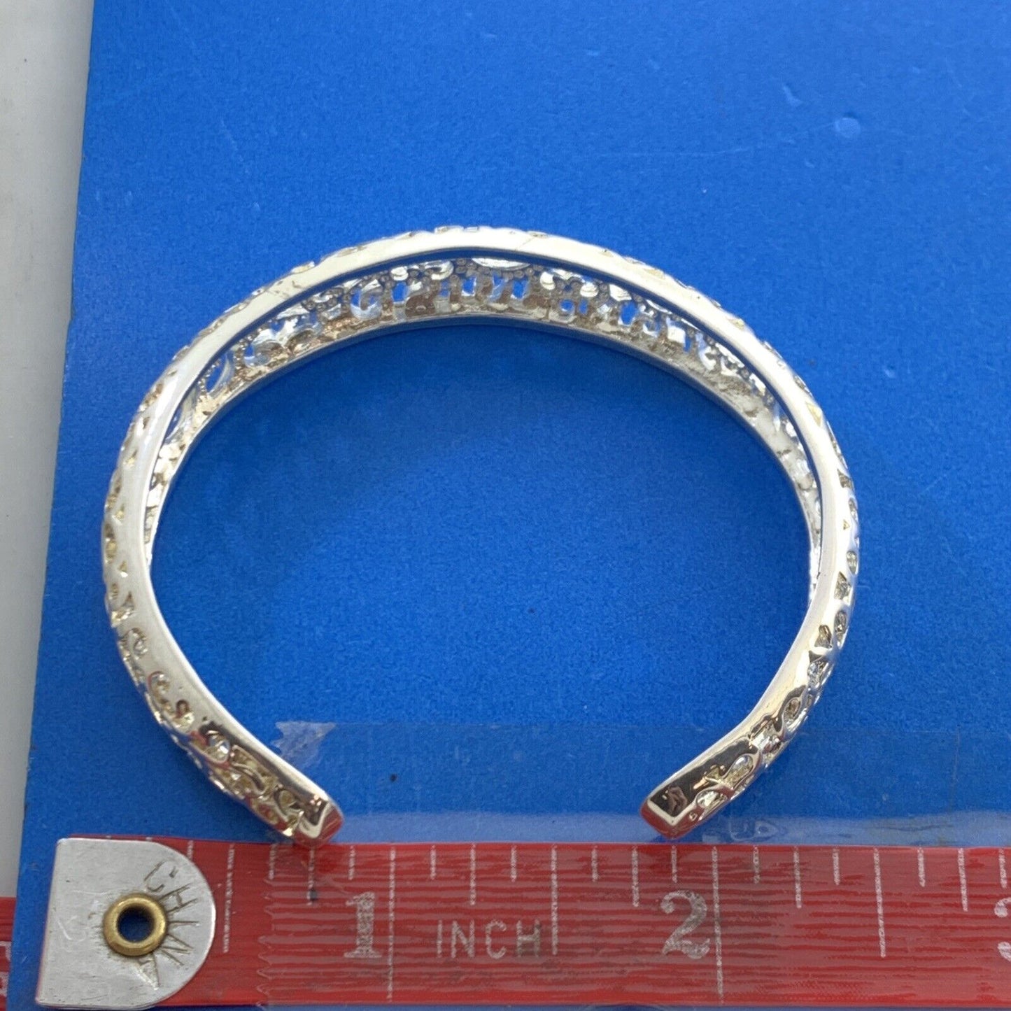 Designer 925 Sterling Silver Whimsical Scroll Open Cuff Bracelet