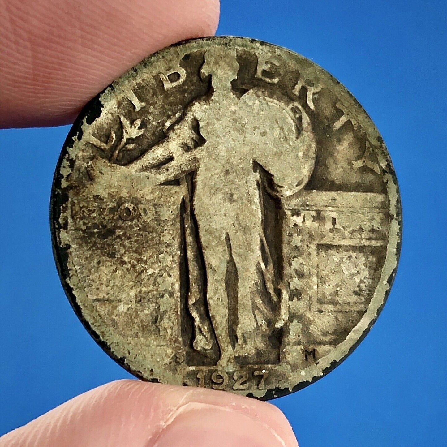 1927 S Silver Standing Liberty Quarter Dollar 25c Better Key San Francisco Coin