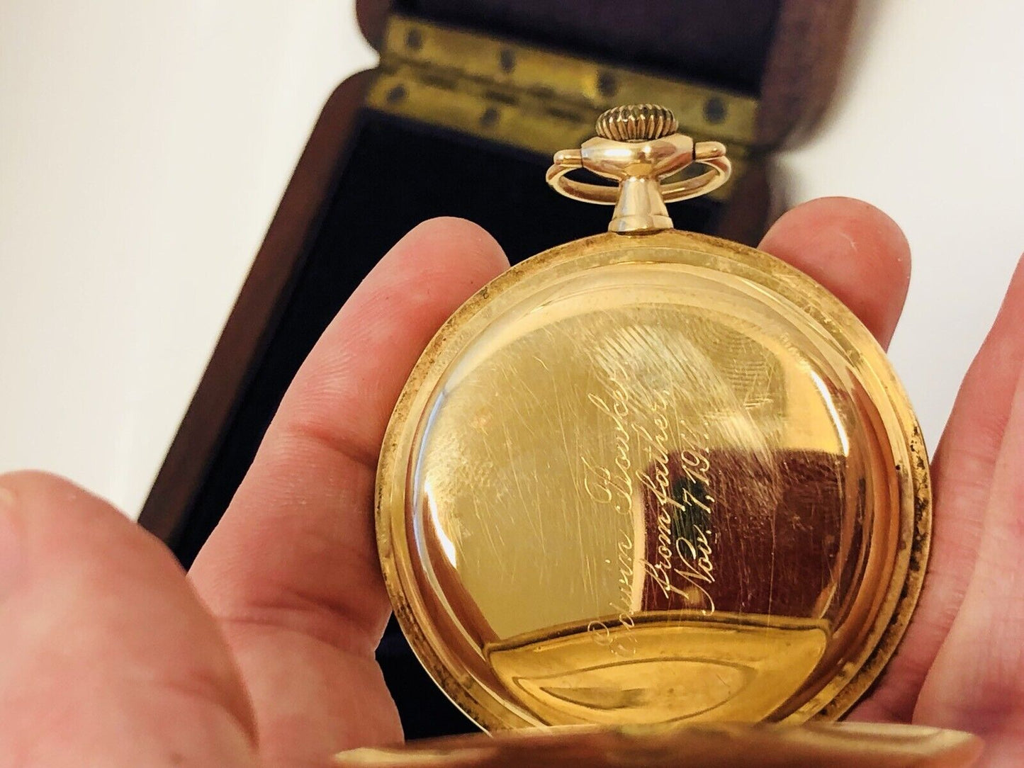 1907 Waltham 14K Gold Riverside Colonial Series Pocket Watch Original Box/COA