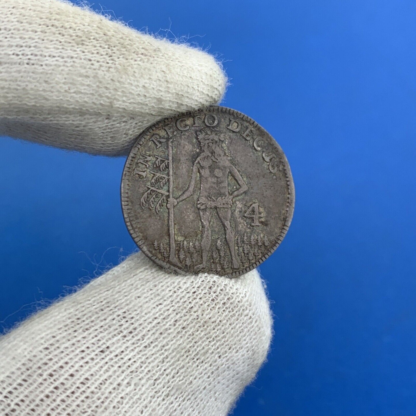 1701 German States Brunswick Luneburg Silver 4 Mariengroschen Georg Ludwig Coin