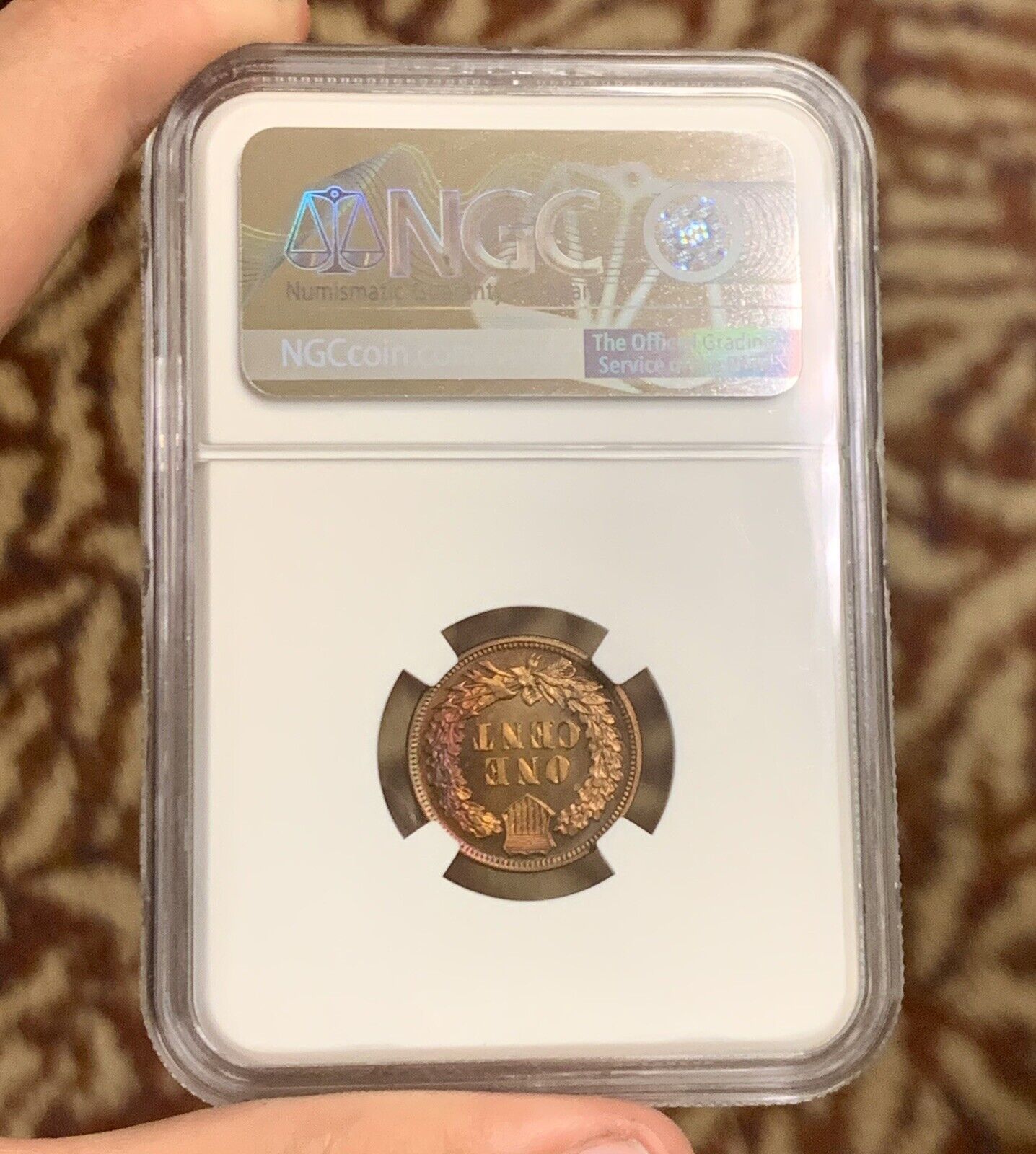 1901 P Proof Bronze Indian Head Cent Altered Color NGC Proof Details Coin