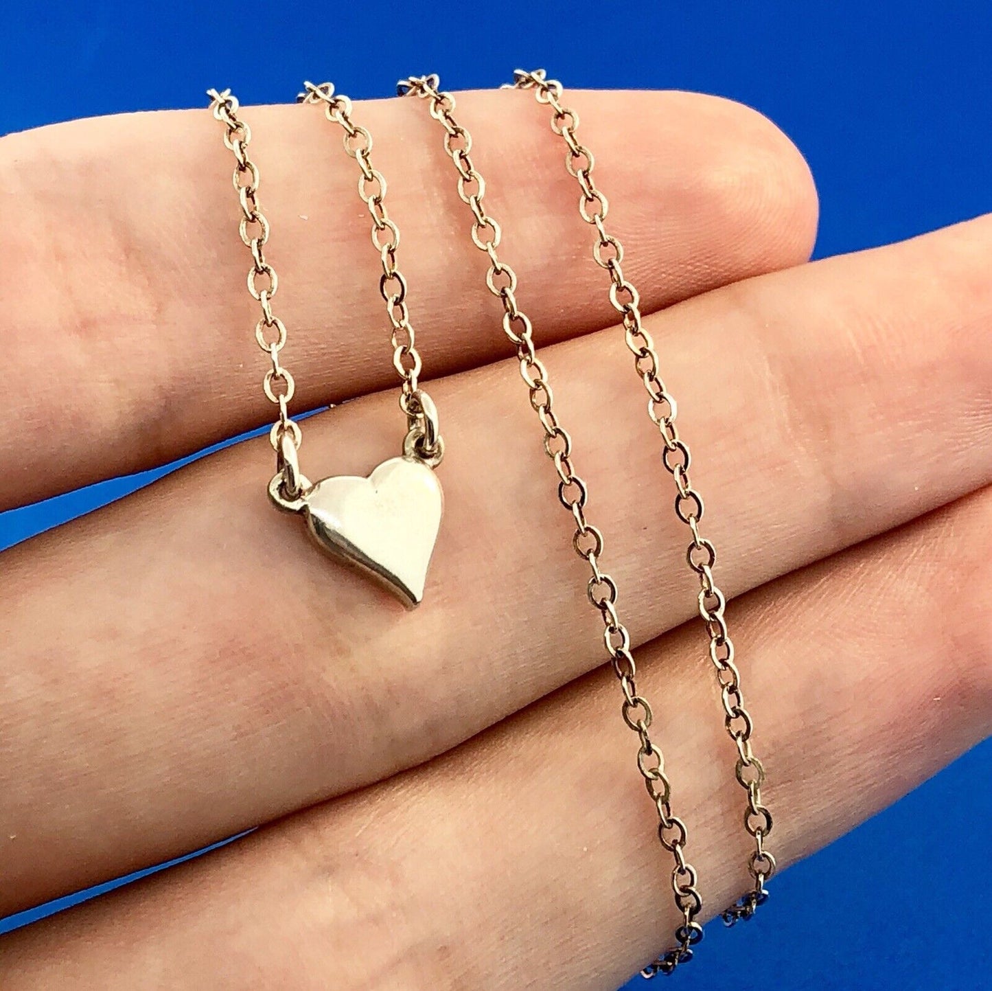 Charming Designer Sterling Silver 925 Heart Charm Sweetheart Promise Necklace