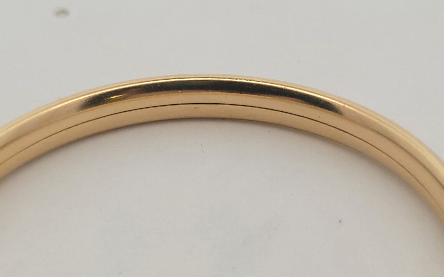 Vintage 12K Yellow Gold Filled Engraved Floral/Stripes Child's Bangle Bracelet