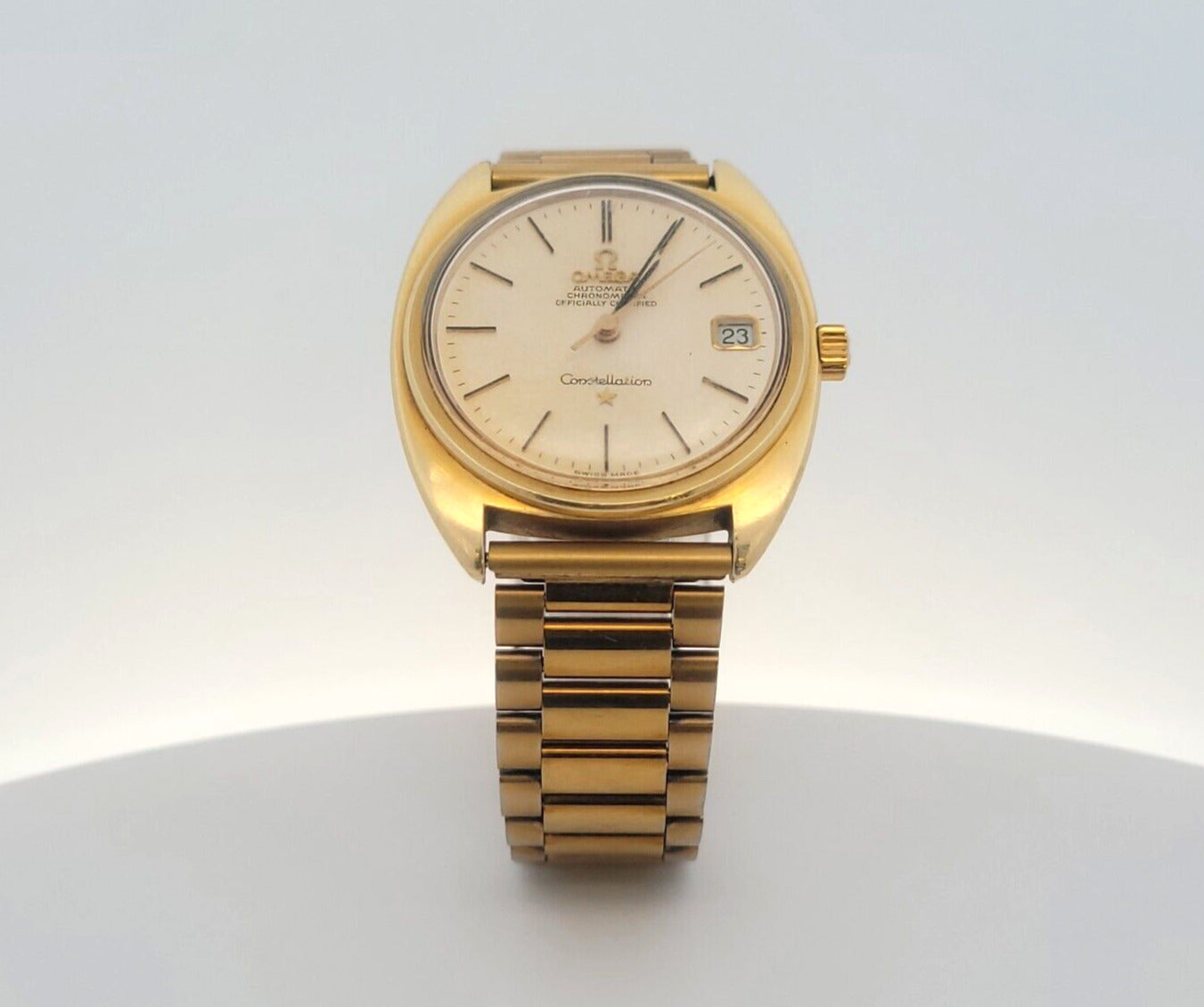 Omega Constellation Automatic Gold-Toned Stainless Men's Watch Ref# 168.017