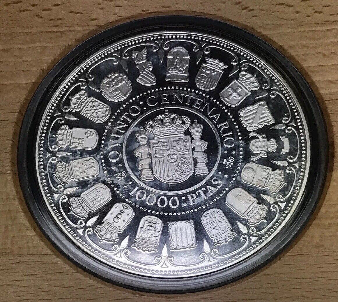 1989 Spain 500th Anniversary Discovery Of The Americas 7 Coin Silver Pesetas Set