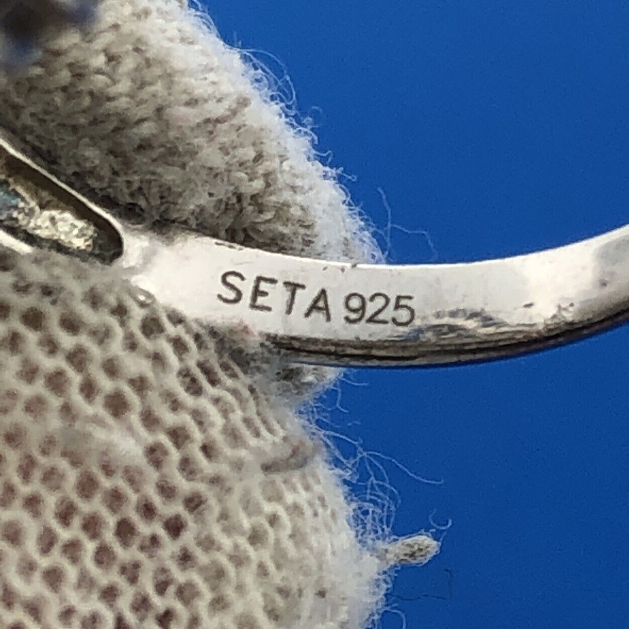 SETA Sterling Silver 925 Round Sparkling CZ Openwork Circle Ring Size 8.25