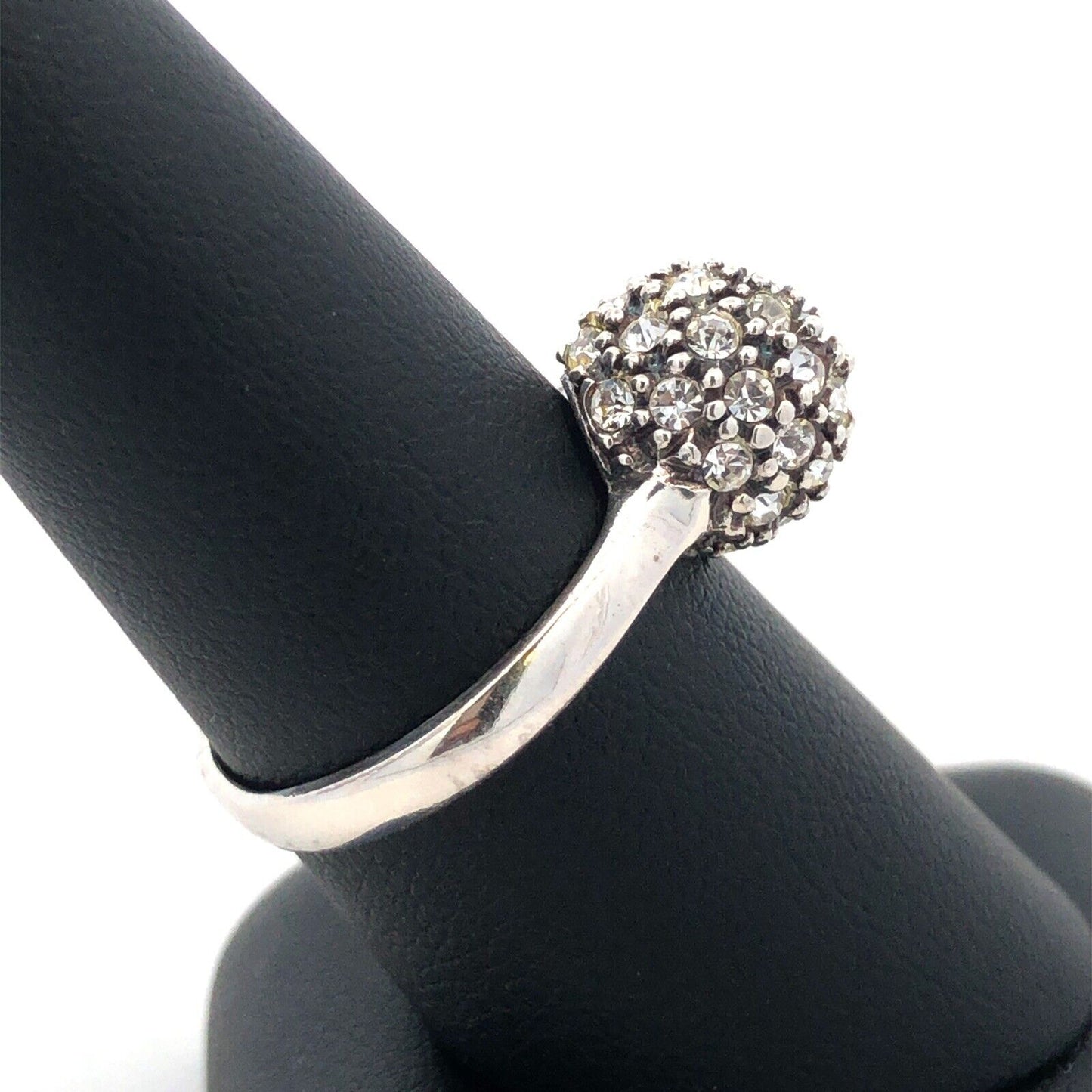 Designer Michael Anthony 925 Sterling Silver Round Cubic Zirconia Ball Dome Ring