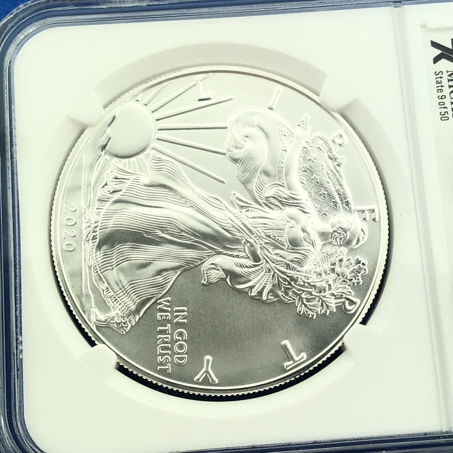 2020 U.S. State Series $1 American Silver Eagle NGC Mint State 70 Michigan Auto