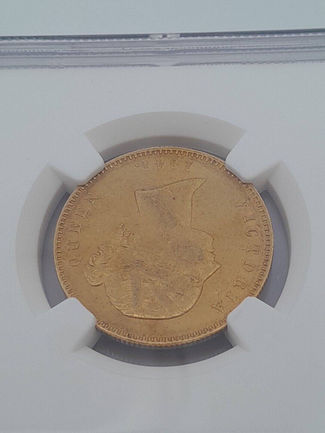 1841 C British India Mohur S & W-3.7 Type A/1 "W.W." Plain 4 NGC MS61 Gold Coin