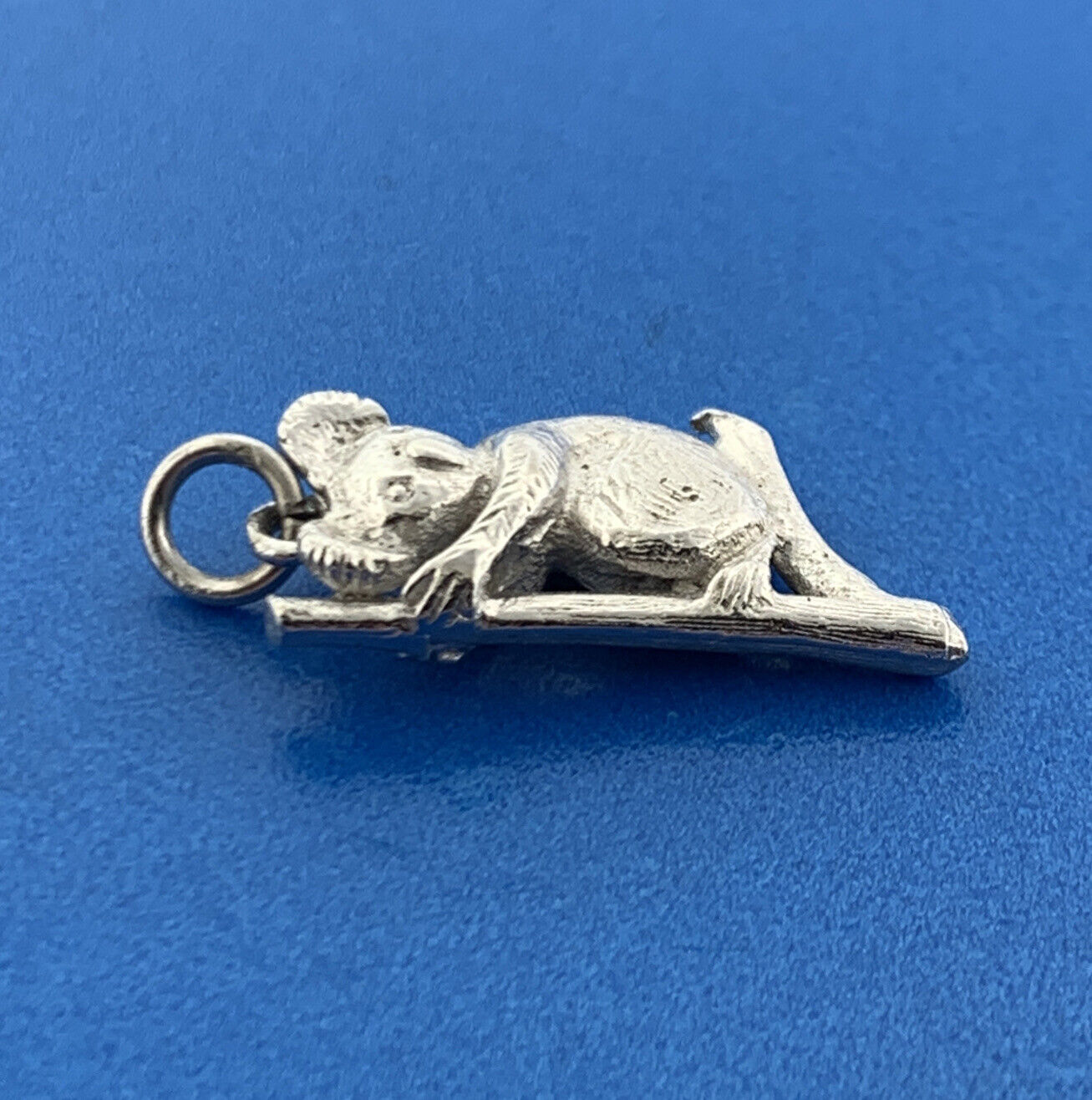 925 Sterling Silver Koala Bear In Tree Australia Dangle Bracelet Charm