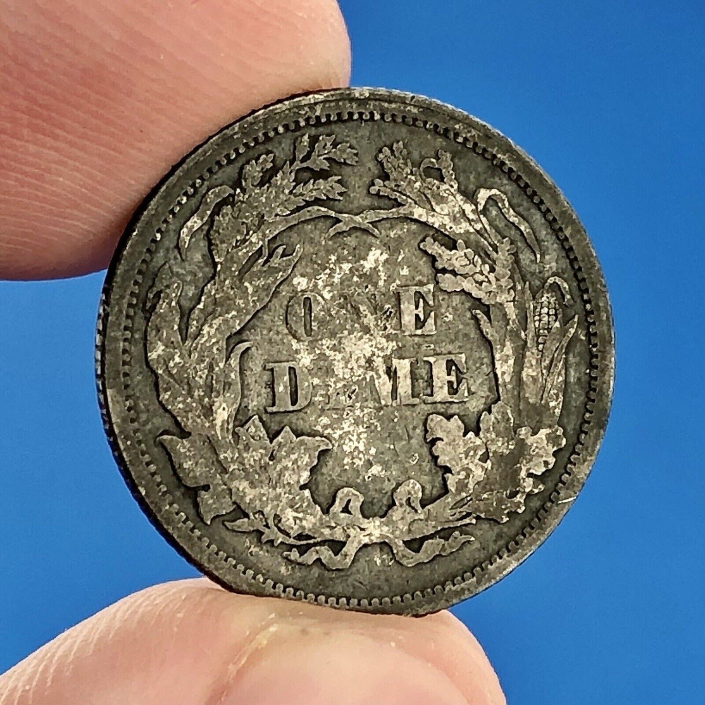 1876 P Seated Liberty Silver Dime 10c Better Key No Stars Philadelphia Coin