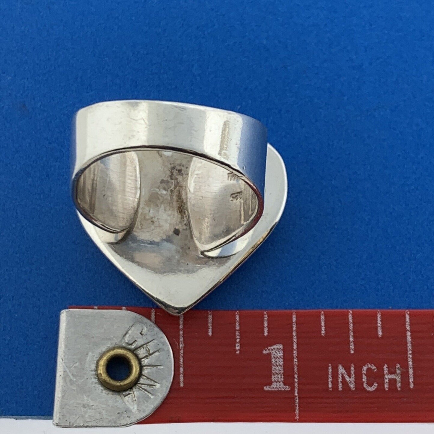 Stunning Sterling Silver 925 Loving Romantic Heart Adjustable Ring Size 7.5-8.5