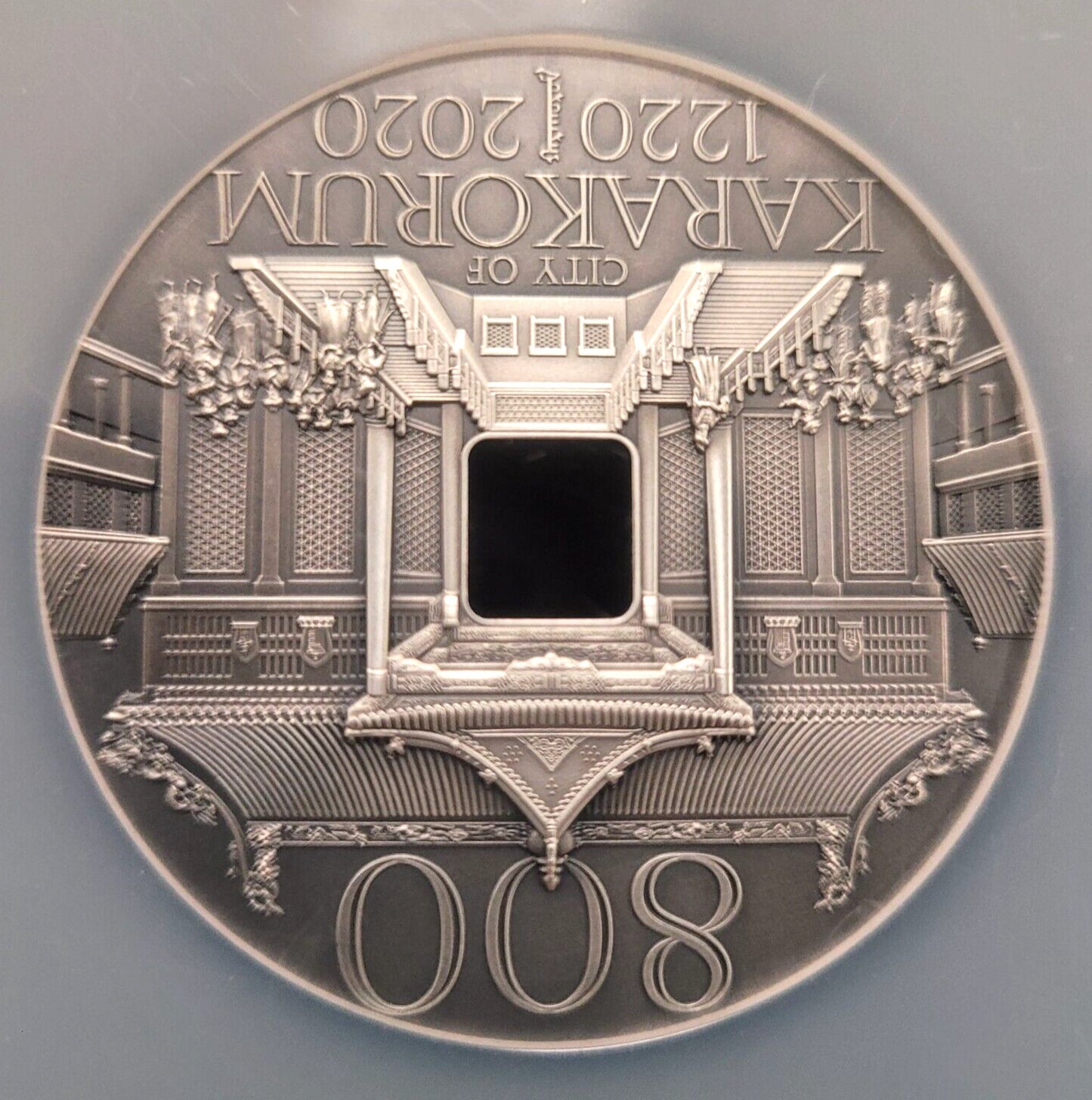 2020 5000MNT Mongolia NGC MS70 Antiqued City of Karakorum 2oz .999 Silver Coin