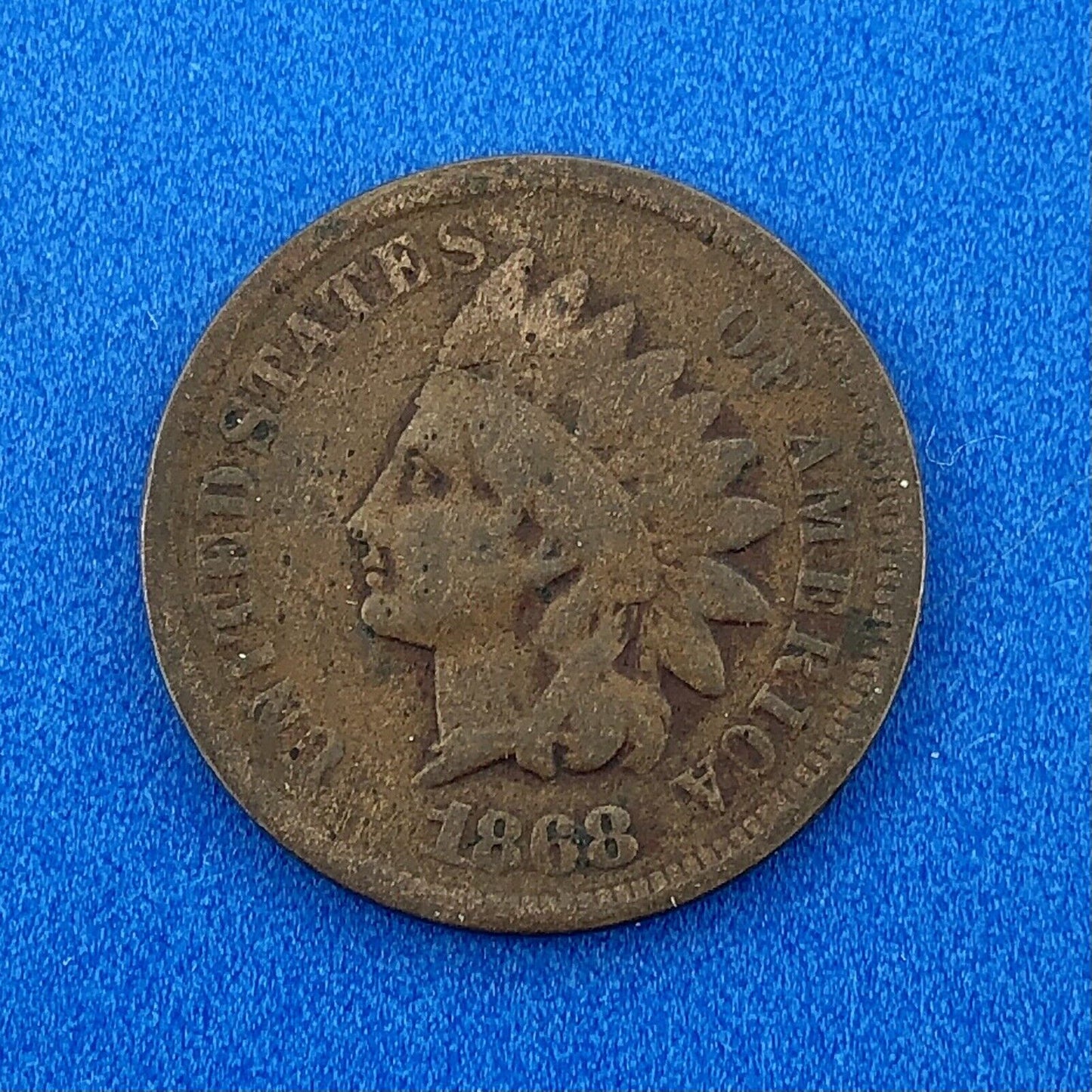 1868 P Indian Head One Cent Penny Type 3 Bronze Better Key Philadelphia Coin