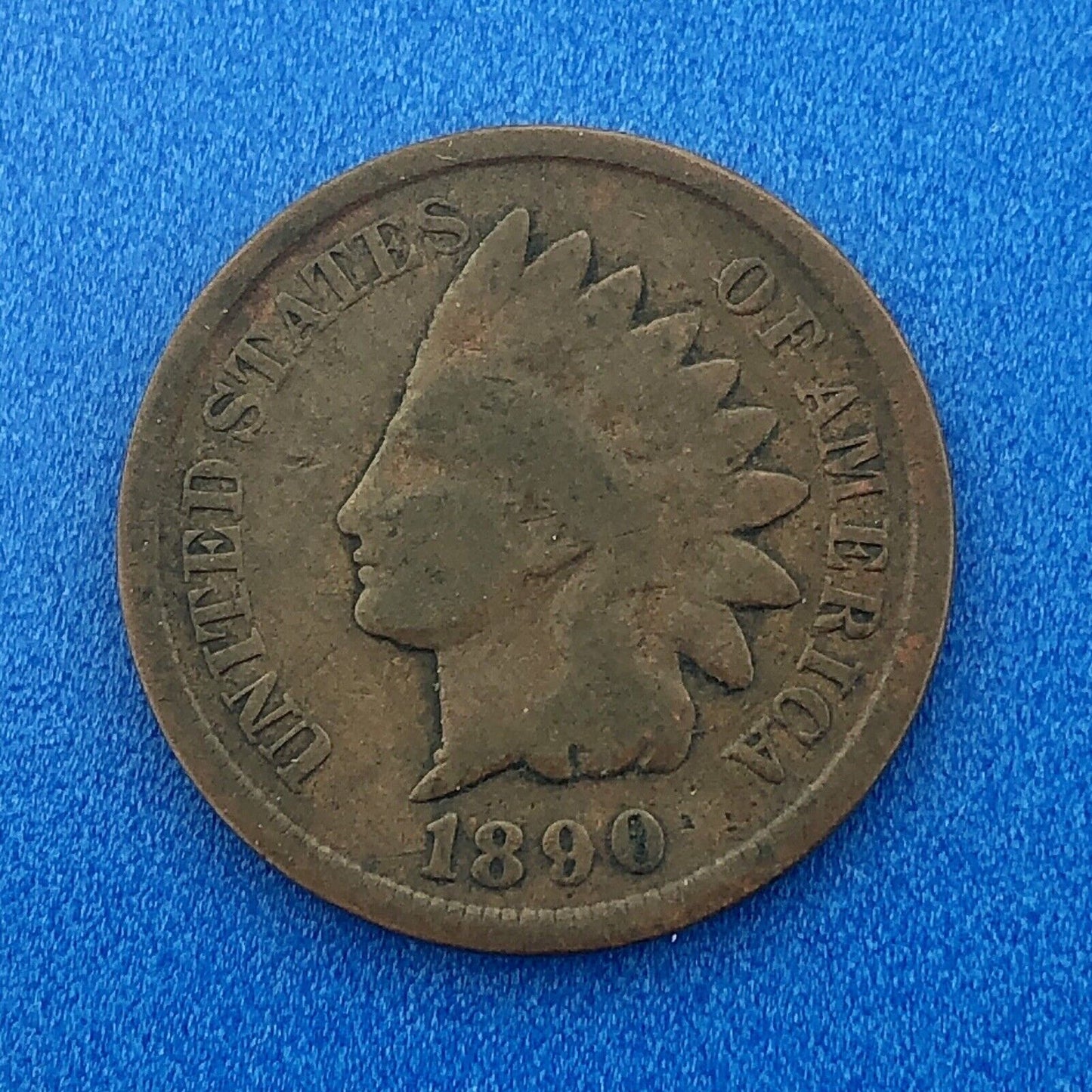 1890 Indian Head One Cent Penny Type 3 Bronze Better Key Philadelphia Coin