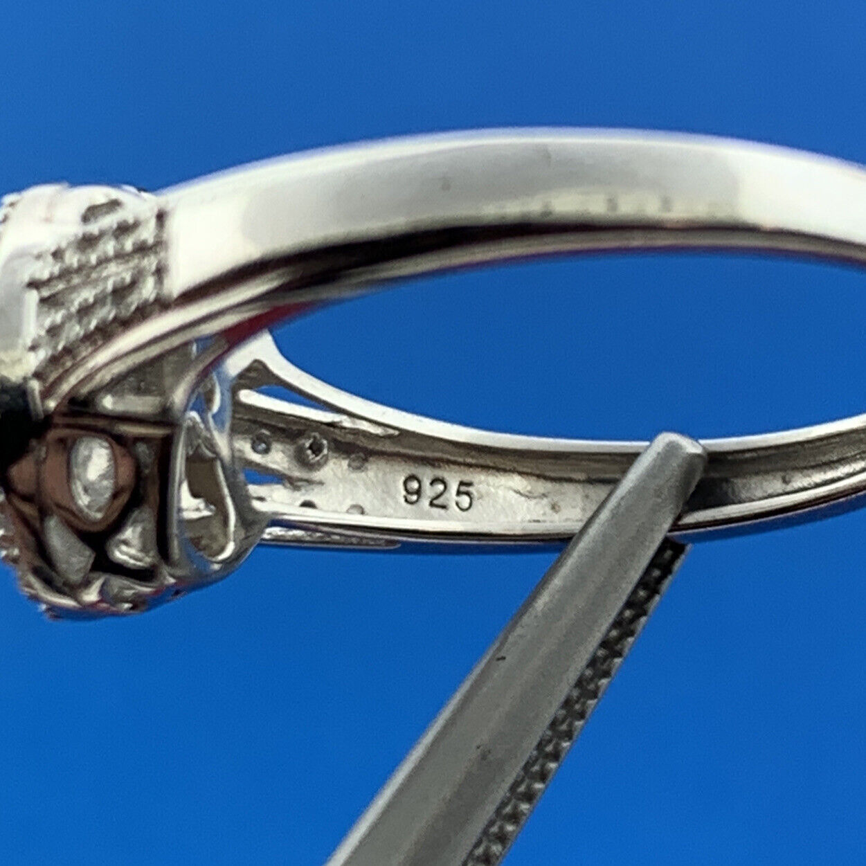 Designer 925 Sterling Silver Diamond Cluster Engagement Anniversary Ring